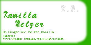kamilla melzer business card